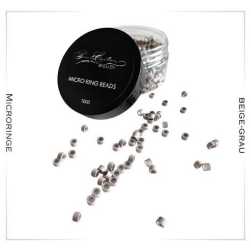 Microringe-Beads beige-grau